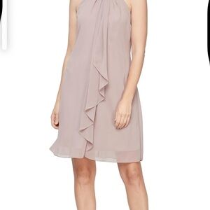 Elegant Champagne Halter Dress